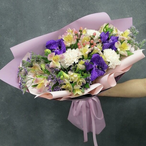 Джаконда😍букет из орхидеи (ванда), артикул F114750 - 3099 рублей, доставка по городу. Flawery - доставка цветов