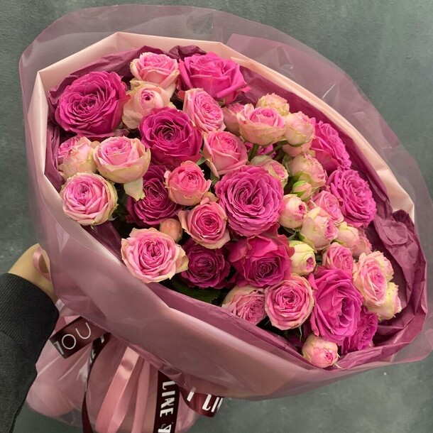 Пионовидные розы микс, артикул F1229859 - 2950 рублей, доставка по городу. Flawery - доставка цветов