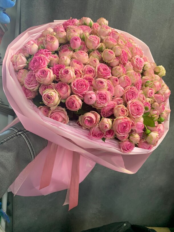 Пионовидный букет, артикул F1300498 - 4250 рублей, доставка по городу. Flawery - доставка цветов