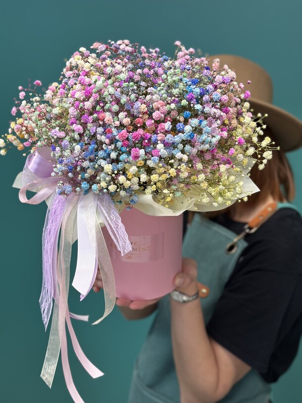 Гипсофила в коробке “ la mur “, артикул F1358969 - 3847 рублей, доставка по городу. Flawery - доставка цветов