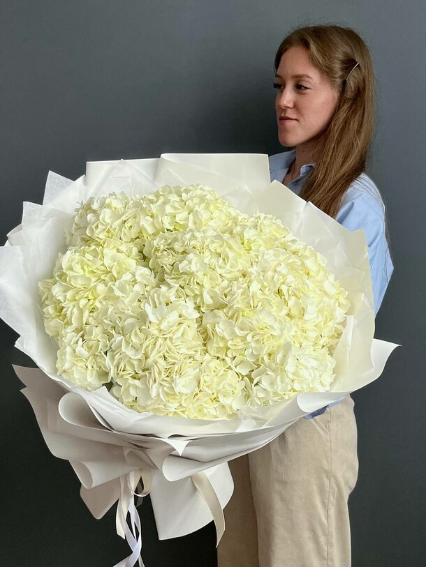 11 гортензий, артикул F1304732 - 6300 рублей, доставка по городу. Flawery - доставка цветов