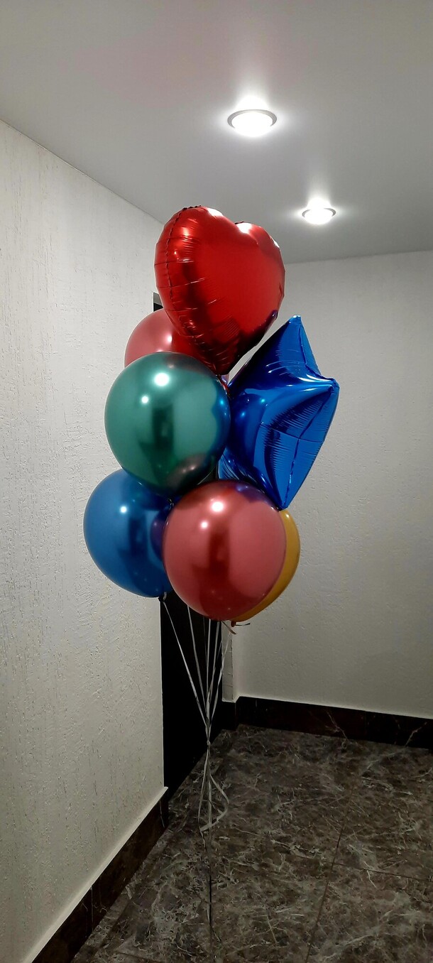 Хромированные шары, артикул F1488415 - 2286 рублей, доставка по городу. Flawery - доставка цветов