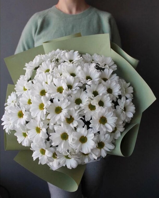 Букет из 9 кустовых хризантем, артикул F1367222 - 3590 рублей, доставка по городу. Flawery - доставка цветов