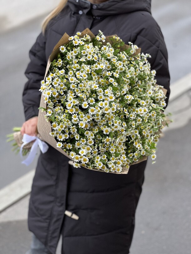 Букет из ромашек, артикул F1120298 - 13114 рублей, доставка по городу. Flawery - доставка цветов