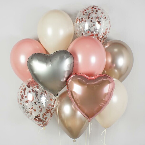Набор шаров «пудра», артикул F1368823 - 3990 рублей, доставка по городу. Flawery - доставка цветов