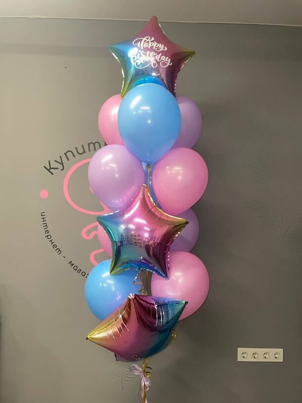 Фонтан из шаров "сияние", артикул F1385256 - 3990 рублей, доставка по городу. Flawery - доставка цветов