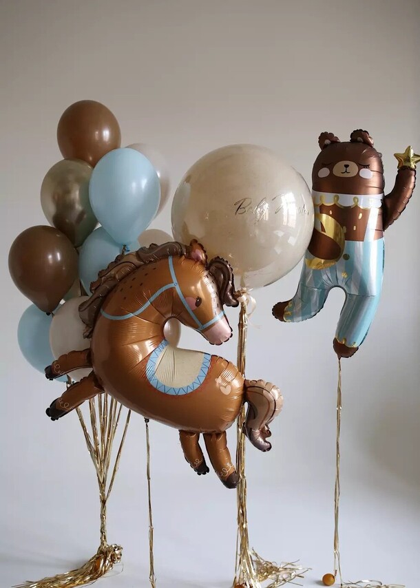 Набор шаров "лошадка суперстар" для мальчика, артикул F1385286 - 10290 рублей, доставка по городу. Flawery - доставка цветов