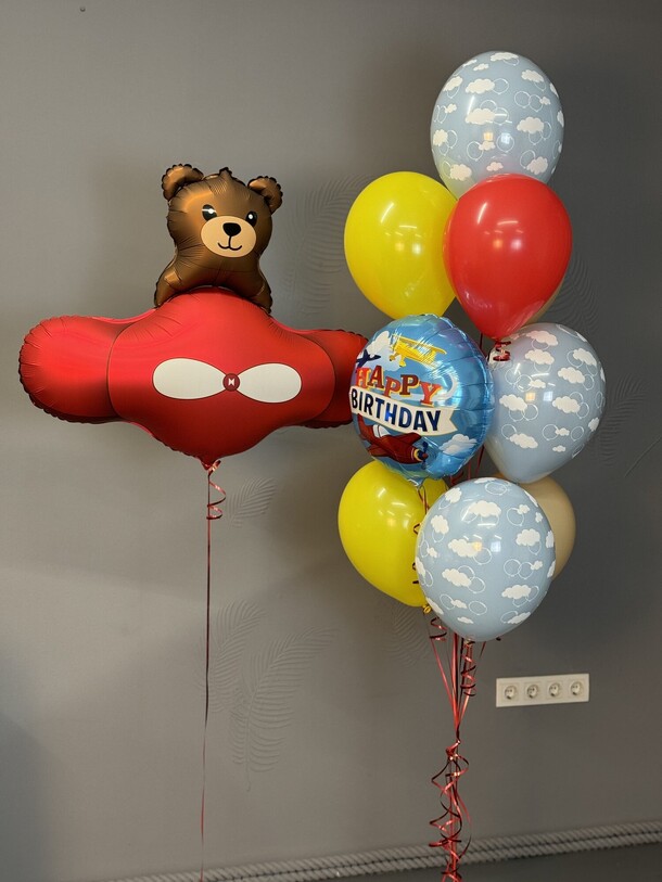 Сет из воздушных шаров «от винта!», артикул F1386552 - 3990 рублей, доставка по городу. Flawery - доставка цветов