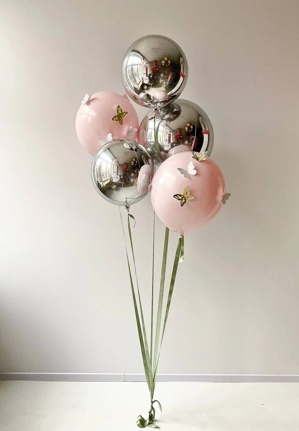 Фонтан из шаров "эффект бабочки", артикул F1391227 - 9690 рублей, доставка по городу. Flawery - доставка цветов