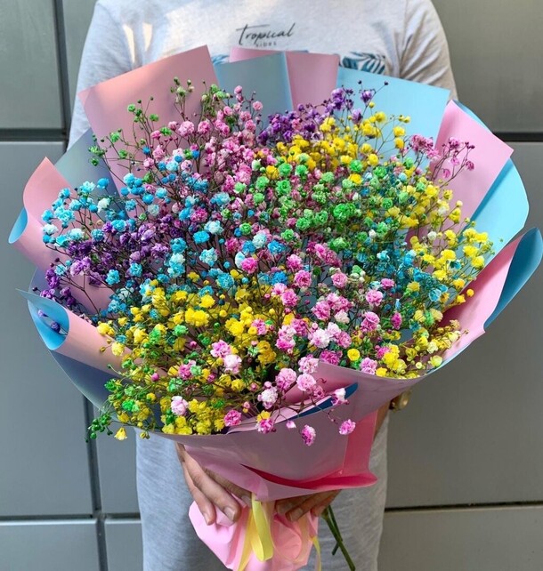 Букет из гипсофилы, артикул F1138828 - 3190 рублей, доставка по городу. Flawery - доставка цветов