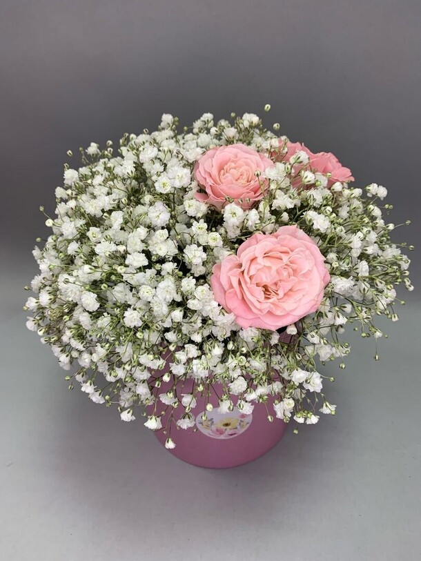 Композиция из гипсофилы, артикул F1151419 - 2640 рублей, доставка по городу. Flawery - доставка цветов