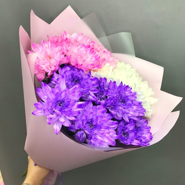 Букет из хризантем, артикул F1225172 - 1760 рублей, доставка по городу. Flawery - доставка цветов