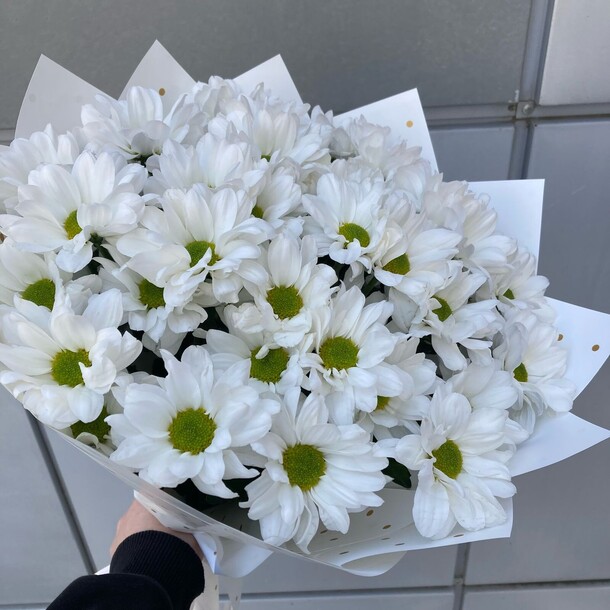 Букет из  ромашковых хризантем, артикул F1391063 - 2750 рублей, доставка по городу. Flawery - доставка цветов