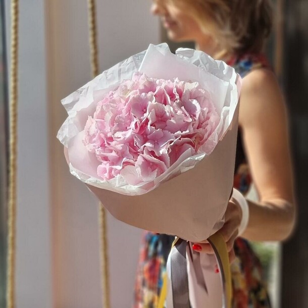 Букет розовой гортензии, артикул F1070865 - 1590 рублей, доставка по городу. Flawery - доставка цветов