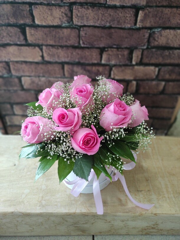 Шляпная коробка 26, артикул F1070617 - 4590 рублей, доставка по городу. Flawery - доставка цветов