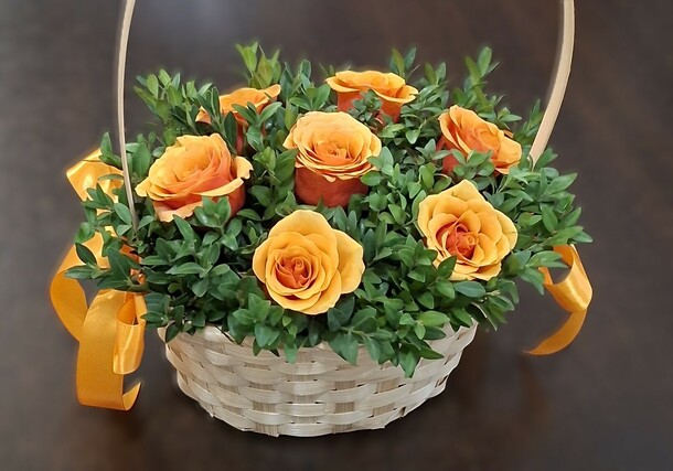 Корзина ароматных роз 🔥 испания 🔥, артикул F1455405 - 1500 рублей, доставка по городу. Flawery - доставка цветов