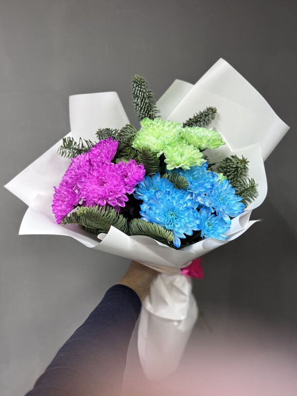 Зимние хризантемы, артикул F1362537 - 2165 рублей, доставка по городу. Flawery - доставка цветов