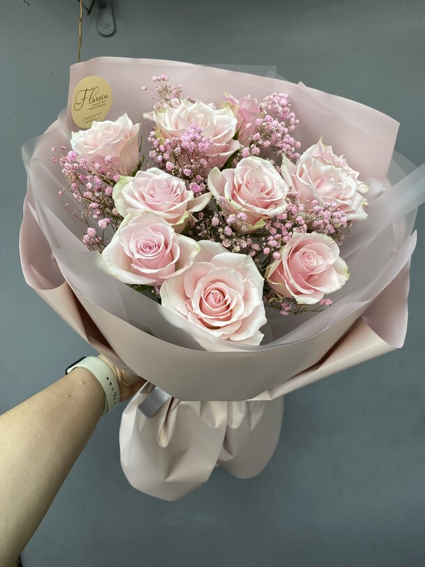 Букет из розовых роз «для леди», артикул F1450178 - 4296 рублей, доставка по городу. Flawery - доставка цветов