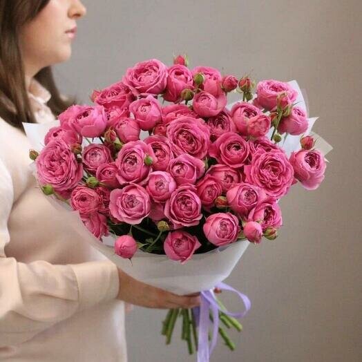 Букет пионовидных роз, артикул F1109508 - 12107 рублей, доставка по городу. Flawery - доставка цветов