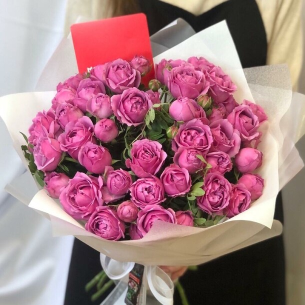 Букет пионовидных роз, артикул F1109511 - 10800 рублей, доставка по городу. Flawery - доставка цветов