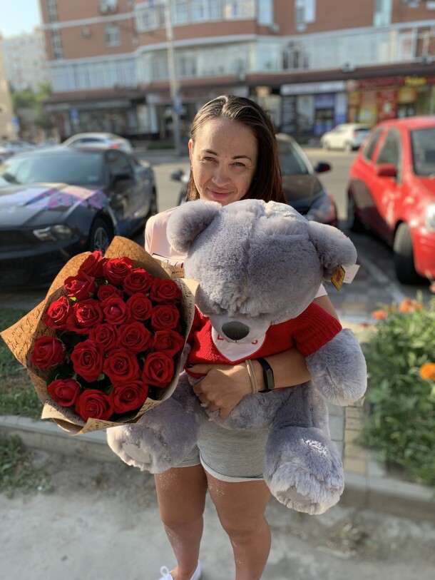 Тедди, артикул F1260259 - 7490 рублей, доставка по городу. Flawery - доставка цветов