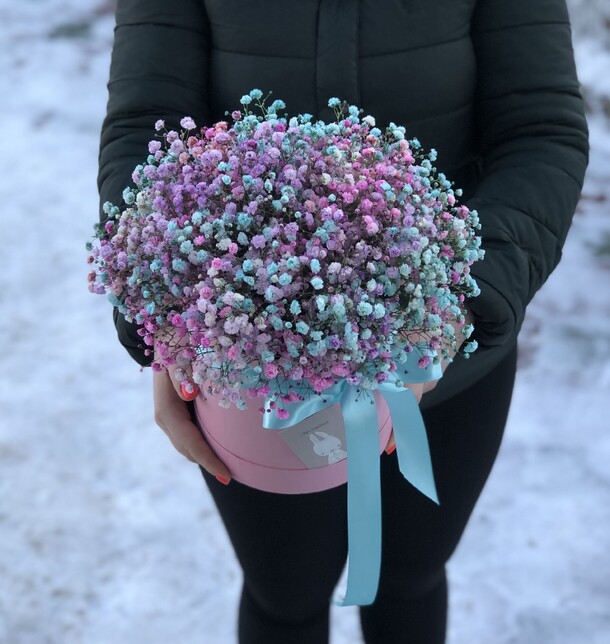 Коробочка гипсофилы, артикул F1098293 - 5159 рублей, доставка по городу. Flawery - доставка цветов