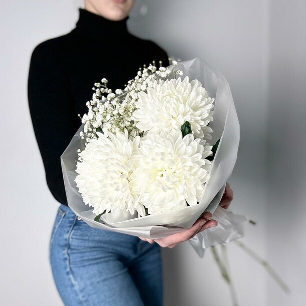 Букет "белоснежный", артикул F1420629 - 2904 рублей, доставка по городу. Flawery - доставка цветов