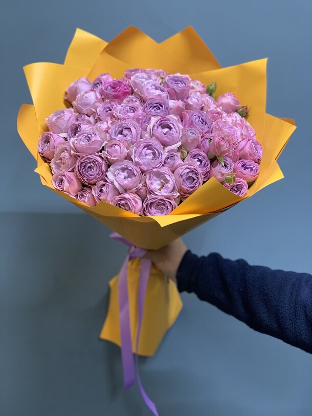 Пионовидные розы, артикул F1182215 - 12500 рублей, доставка по городу. Flawery - доставка цветов