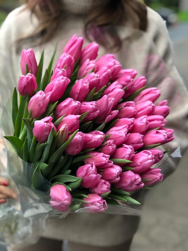 51 тюльпан, артикул F1257480 - 15999 рублей, доставка по городу. Flawery - доставка цветов