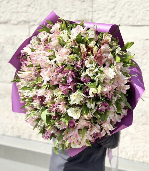 Альстромерия 51 шт, артикул F1411954 - 5999 рублей, доставка по городу. Flawery - доставка цветов