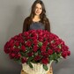 101 Роза в корзине большой букет