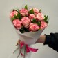 Розовые розы 9 шт