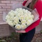 31шт Белая роза 50см