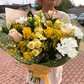 Букет Роз, Солидаго и Хризантем