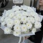 15 белых кустовых хризантем сорт Алтай