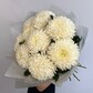Букет белой одноголовой хризантемы