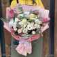 Сборный букет с розами, хризантемами и эустомой "Сказочная Феерия"