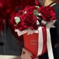 Французские розы в коробке