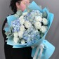 Авторский букет из гортензии,хризантемы и эвкалипта.Букет 517 Milin bouquet