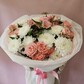 Букет цветов из пионовидной кустовой розы хризантемы кустовой и альстромерии