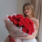 Большой букет красных роз