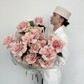 Букет французских роз Pink Mondial (25)