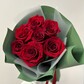 Букет из 7 красных роз Эквадор 50 см в упаковке, арт: 3106