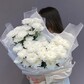 Букет Пышный букет из белоснежной кустовой хризантемы