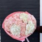 Монобукет из розовых и белых гортензий