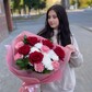 Букет с розами и хризантемой