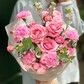 Сборный букет с розами и диантусами