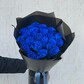 Синие Розы 25 синих роз в черном оформлении