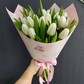 Белые тюльпаны, 21 шт. Букет Ты любимаа