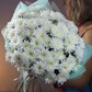 Воздушный букет из 15 кустовых хризантем